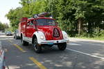 Oltimer Feuerwehrauto mit dem man am 26.8.17 bei der Tag der offenen Tür eine Rundfahrt machen konnte.