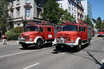 Feuerwehr Frankfurt Mercedes Benz Hauber LF16/TS am 02.06.19 bei der großen Parade zum Jubiläum 150 Kreisfeuerwehrverband Frankfurt