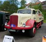 =MB Hängerzug als Getränketransporter, ausgestellt im Mai 2017 in der Burgenstadt Schlitz