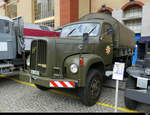 ex Schweizer Armee - Saurer 2DM im Areal der Feldschlösschen Brauerei ausgestellt und Zugänglich für alle am Oldtimertreffen in Rheinfelden am 27.09.2025
