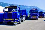 Scania Sattelzug von Fl�tsch Transporte am 27.6.26 beim Trucker Festival Interlaken.