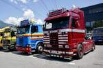 Drei Scania Zugmaschinen am 20.6.26 bei der L�ndle Truckshow.