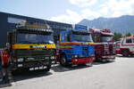 Mehrere Scania Zugmaschienn am 20.6.26 bei der L�ndle Truckshow.
