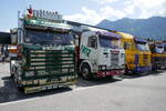 Mehrere Scania Zugmaschinen am 20.6.26 bei der L�ndle Truckshow.