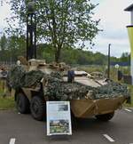 Dieser belgische Radpanzer Pandur 6x6, zu Gast am Tag der offenen Tür der luxemburgischen Armee. 10.07.2022