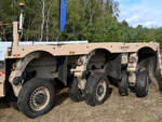 Die einzeln ansteuerbaren R�der des Schwerlastaufliegers eines Protected Evacuation Vehicles (PEVs), das Anfang September 2026 in Leopoldsburg ausgestellt war.