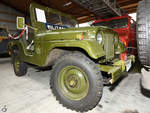 Ein Willys M38A1 der Dänischen Militärpolizei war Anfang Juni 2018 im Verteidigungs- und Garnisonsmuseum Aalborg zu sehen.