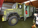 Ein Flugfeldlöschfahrzeug Magirus Tender Universal II Anfang Juni 2018 im Verteidigungs- und Garnisonsmuseum Aalborg.
