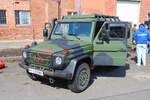 Bundeswehr Mercedes Benz G-Klasse am 18.04.26 beim Blaulichttag in Henschel Museum