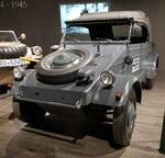 =VW Typ 82, Bauzeit 1940 - 1945,  1131 ccm, 25 PS, 80 km/h, ausgestellt im EFA Museum in Amerang, 06-2022