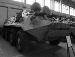 Der Schützenpanzerwagen BTR-60PB im Technik Museum Pütnitz.
