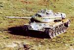 M 47 - Panzer als  bungsgert  auf einem Truppenbungsplatz - 1986.