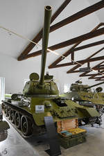 Der mittlere Kampfpanzer T-34/85 war Ende August 2019 im Park der Militärgeschichte in Pivka zu sehen.