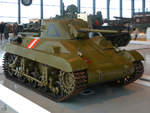 Ein leichter und lufttransportfähiger Kampfpanzer M22 Locust ist Teil der Ausstellung im Nationalen Militärmuseum Soesterberg.