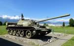 Kampfpanzer T54A, von 1955-66 in der UdSSR gebaut, 10cm Kanone, 520PS, Vmax.50Km/h, gehörte bis Mitte der 1960er Jahre zu den stärksten Panzern weltweit, Panzermuseum Thun, Mai 2015