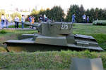 Ein leichter Panzer vom Typ T-46-1 der Roten Armee wurde zur festen Stellung umgebaut.