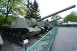 Der schwere Jagdpanzer ISU-122 im Zentralmuseum der russischen Streitkräfte (Moskau, Mai 2016)