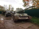 Kampfpanzer T-34/85 im Military Museum Rokycany am 16.10. 2022.