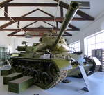 M47 Patton, US-amerikanischer Kampfpanzer, die Serienfertigung begann ab 1951, 46Tonnen, Vmax.48Km/h, wurde auch in der Jugoslawischen Volksarmee eingesetzt, Militrmuseum Pivka/Slowenien, Juni 2016