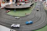 Eine riesige Autorennbahn auf der  Internationale Modellbahn- und Modellbau-Ausstellung 2018  in Straelen, 10.6.2018 