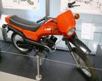 Simson S52E, ein Entwurf für ein Nachfolgetyp des S51, Funktionsmuster, keine Serienfertigung, 50ccm, 2-Takt, 3,7PS, 4-Gang, Vmax.60Km/h, Fahrzeugmuseum Suhl, April 2025