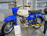 Simson SR4-3  Sperber , das Moped wurde von 1966-72 gebaut, 50ccm, 2-Takt, 4,6PS, 4-Gang, Vmax.75Km/h, hier ein Anschauungsmodell für die Lehrlingsausbildung, Fahrzeugmuseum Suhl, April 2025