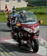 GoldWing-Motorrad aufgenommen am 04.09.2010 während einer Rundfahrt des Motorradclubs im Norden von Luxemburg.