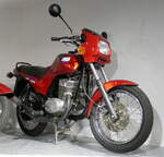 Jawa 640, 2-Zyl.2-Takt Motor, 344ccm, 27 PS, Vmax.130Km/h, Bauzeit 1991-2005, Fahrzeugmuseum Suhl, April 2025