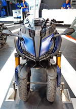 Yamaha Niken GT. Flüssigkeitsgekühlter-Dreizylinder-DOHC-Motor mit 847ccm und 115PS (85kW) bei 10000U/min. Foto: BMT (Berliner Motorrad Tage) Febr. 2020