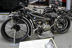 Eine 1925 gebaute BMW R32 war Mitte August 2020 im Verkehrszentrum des Deutschen Museums in München zu sehen.