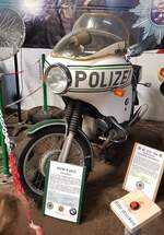 =BMW R60/6, ausgestellt im Polizei-Oldtimer-Museum Marburg, Oktober 2023. 