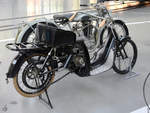 Im Bild ein DKW-Lomos Sesselrad aus dem Jahr 1922. (Verkehrszentrum des Deutschen Museums München, August 2020)