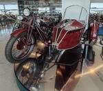 =Moto Guzzi-Gespann, gesehen im Museo Nicolis in Verona, 09-2025