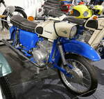 MZ ES 150 Trophy, Baujahr 1970, 1-Zyl.2-Takt, 150ccm, 11,5 PS, Vmax.100Km/h, VEB Motorradwerk Zschopau, Fahrzeugmuseum Suhl, April 2025 