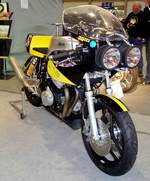 =Motorrad von Harris racing, ausgestellt bei der Technorama Kassel im März 2017