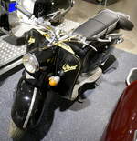 IWL SR56 Wiesel, DDR-Motorroller, Bauzeit 1956-58, 1-Zyl.2-Takt 125ccm, 5,2PS, Vmax.70Km/h, Fahrzeugmuseum Suhl, April 2025