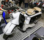 IWL SR59 Berlin, DDR-Motorroller, Bauzeit 1959-62, 1-Zyl.2-Takt, 143ccm, 7,5PS, Vmax.82Km/h, Fahrzeugmuseum Suhl, April 2025