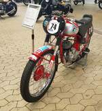 =Puch-Rennmaschine, Bj. 1949, 125 ccm, 12 PS, ausgestellt bei der Technorama 2023 in Kassel.