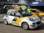 Opel Adam R2 (Marijan Griebel / Stefan Clemens) im Servicepark der Deutschland-Rallye, 23.08.2015