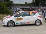Peugeot 208 R2 (Damiano de Tommaso / Paolo Rocca) im Servicepark der Deutschland-Rallye, 21.08.2016