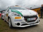 Peugeot 208 R2 (Fabio Andolfi / Manuel Fenoli) im Servicepark der Deutschland-Rallye, 21.08.2016