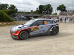 Hyundai i20 WRC (Hayden Paddon, John Kennard) im Servicepark der Deutschland-Rallye, 21.08.2016