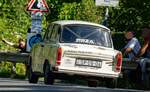 Rückansicht: Trabant 601 Rallye. Aufnahme: Bergrennen Pécs, 09.2021.
