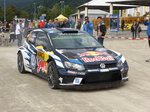 VW Polo R WRC (Andreas Mikkelsen / Anders Jaeger) im Servicepark der Deutschland-Rallye, 21.08.2016