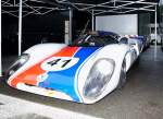 LOLA T70 MK3B 5000ccm, Bj. 1969 in der Boxenlager bei den Spa Classic am 19.9.2015 Fahrer: TROMANS Grant (GB) & MEADEN Richard (GB)