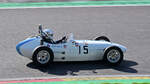 #15, HUFFAKER BMC Mk1, historischer Monoposto-Rennwagen aus der Formula Junior-Klasse, der Ende der 1950er- und Anfang der 1960er-Jahre von Joe Huffaker auf Basis von BMC-Komponenten (British Motor Corporation) gebaut wurde Auf der Strecke des Circui ...