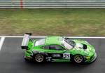 Porsche 911 GT3 Rennversion auf dem Hungaroring beim regnerischen Wetter (September, 2019).