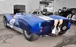 Heckansicht der Shelby Cooper Monaco King Cobra, Bj.1963, 4700ccm soll am 20.Sep.2015 beim FIA Masters Historic Sports Car Championship zum Einsatz kommen.