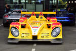 Porsche RS Spyder (Typ 9R6) LMP2 , Einsätze in der ALMS,  und beim 24h Rennen in Le Mans, Aufnahme am 10.6.2023 vor dem Porsche Experience Center Le Mans