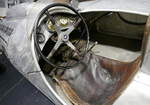 Greifzu BMW Formel 2, Blick auf den Fahrersitz im Rennsportwagen von 1951, Fahrzeugmuseum Suhl, April 2025